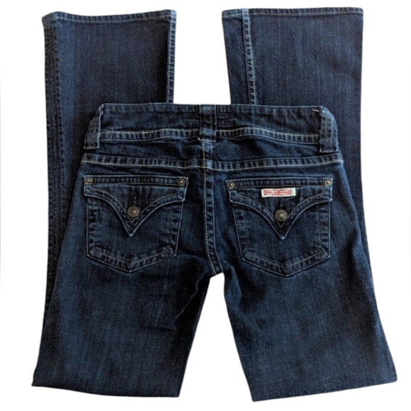 Hudson Jeans Boot Cut Dark Wash Double Button Like New 29" Inseam Size 25 - Picture 1 of 9